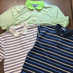 Polo by Ralph Lauren Striped Shirts - Green, White, Blue